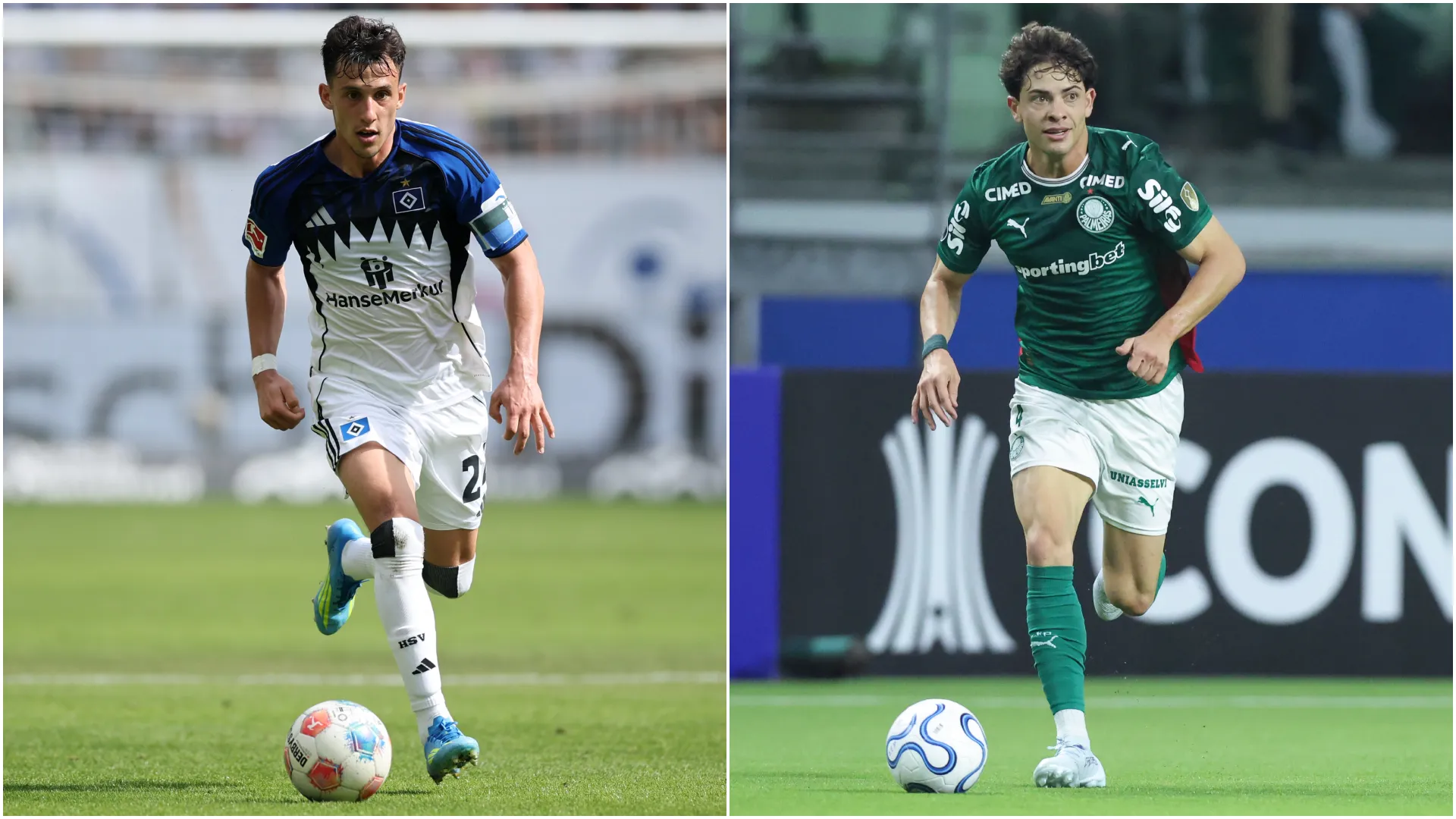 Nicolas Capaldo of Hamburger SV and Agustin Giay of Palmeiras. (Getty Images)