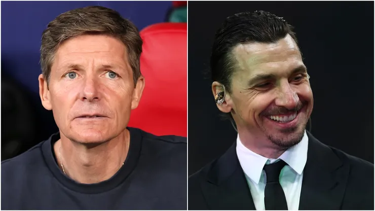 Oliver Glasner and AC Milan Senior Advisor Zlatan Ibrahimovic.