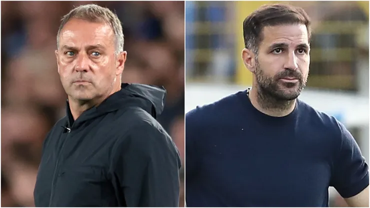 Hansi Flick, Head Coach of FC Barcelona and Como 1907 coach Cesc Fabregas.