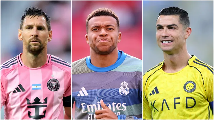 Lionel Messi, Kylian Mbappe and Cristiano Ronaldo.