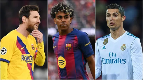 Lionel Messi, Lamine Yamal and Cristiano Ronaldo.