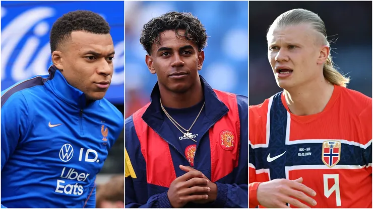 Kylian Mbappe, Lamine Yamal and Erling Haaland.