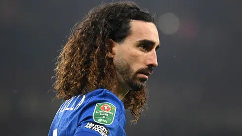 Marc Cucurella of Chelsea looks on.