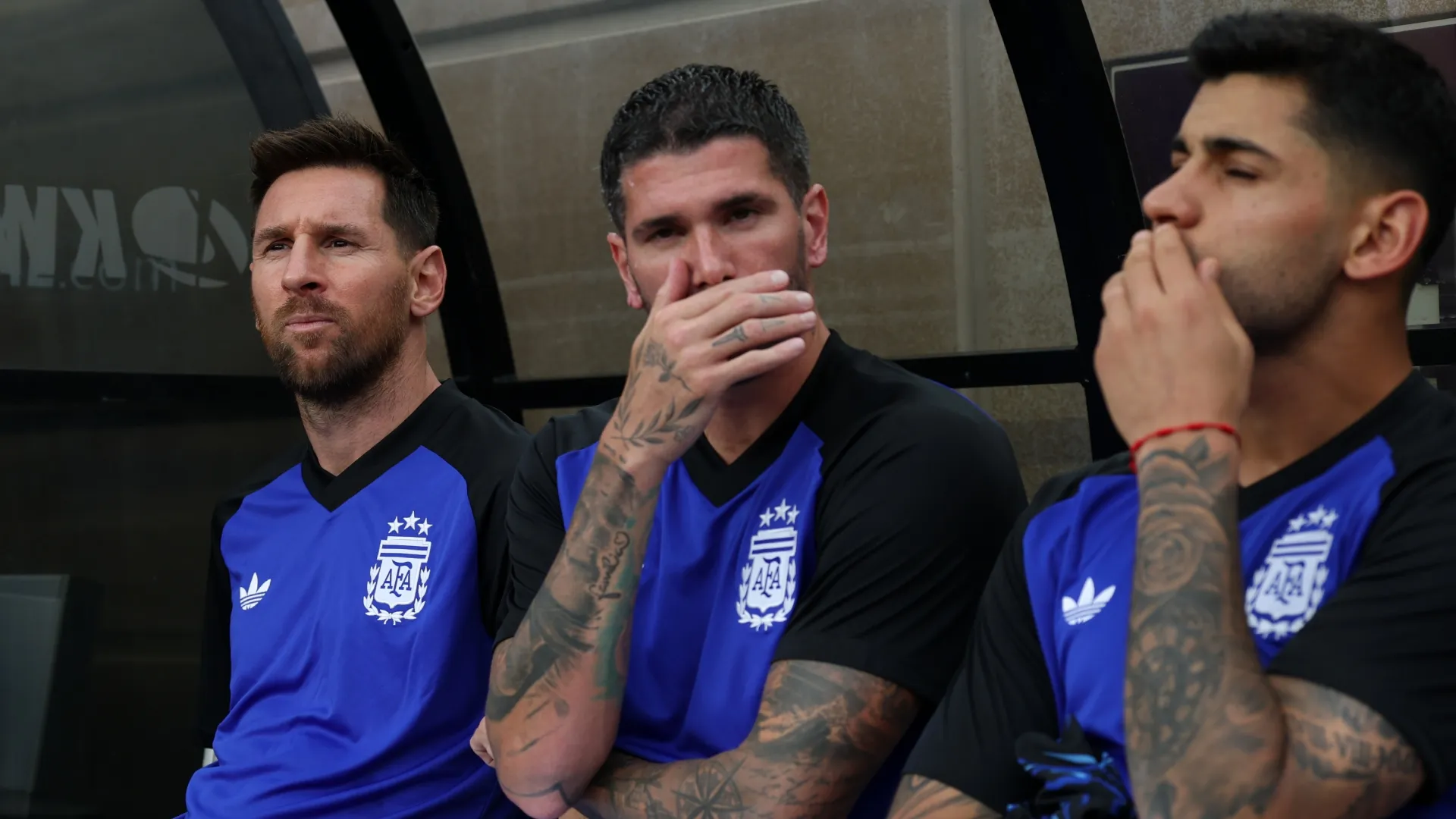 Lionel Messi looks on prior to the international friendly match between Argentina and Honduras.