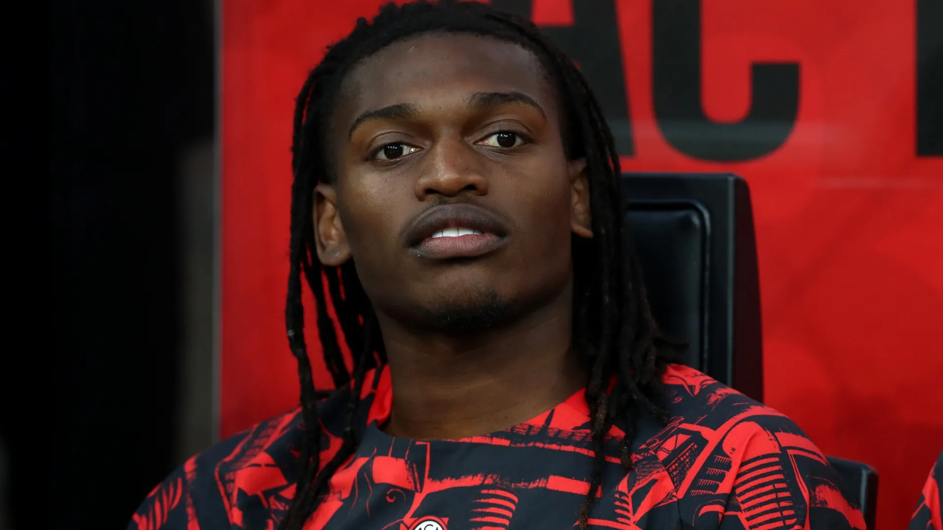 Rafael Leao of AC Milan looks on