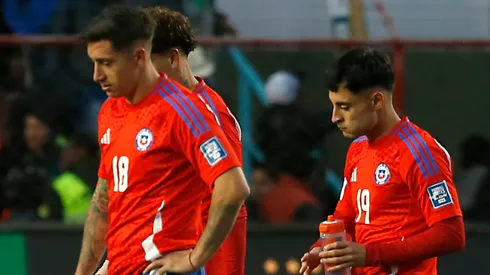Chile players react after losing in the CONMEBOL 2026 World Cup qualifier game.