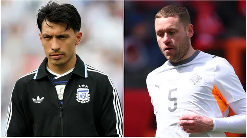 Lisandro Martinez of Argentina and Sverrir Ingason of Iceland.