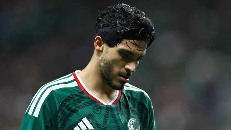 Raul Jimenez #9 of Mexico.