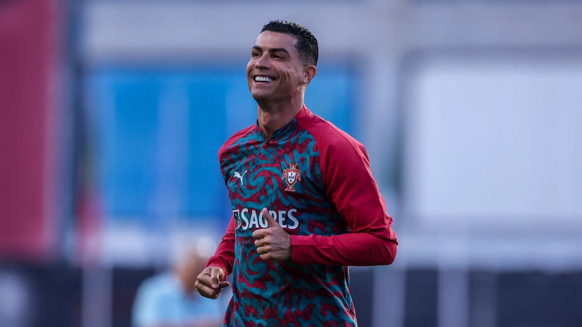 Cristiano Ronaldo of Portugal during the warmups.