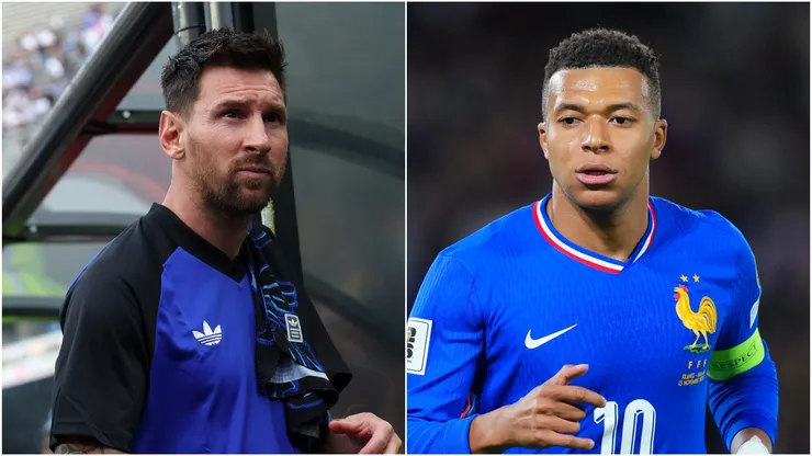 Argentina's Lionel Messi and France's Kylian Mbappe.