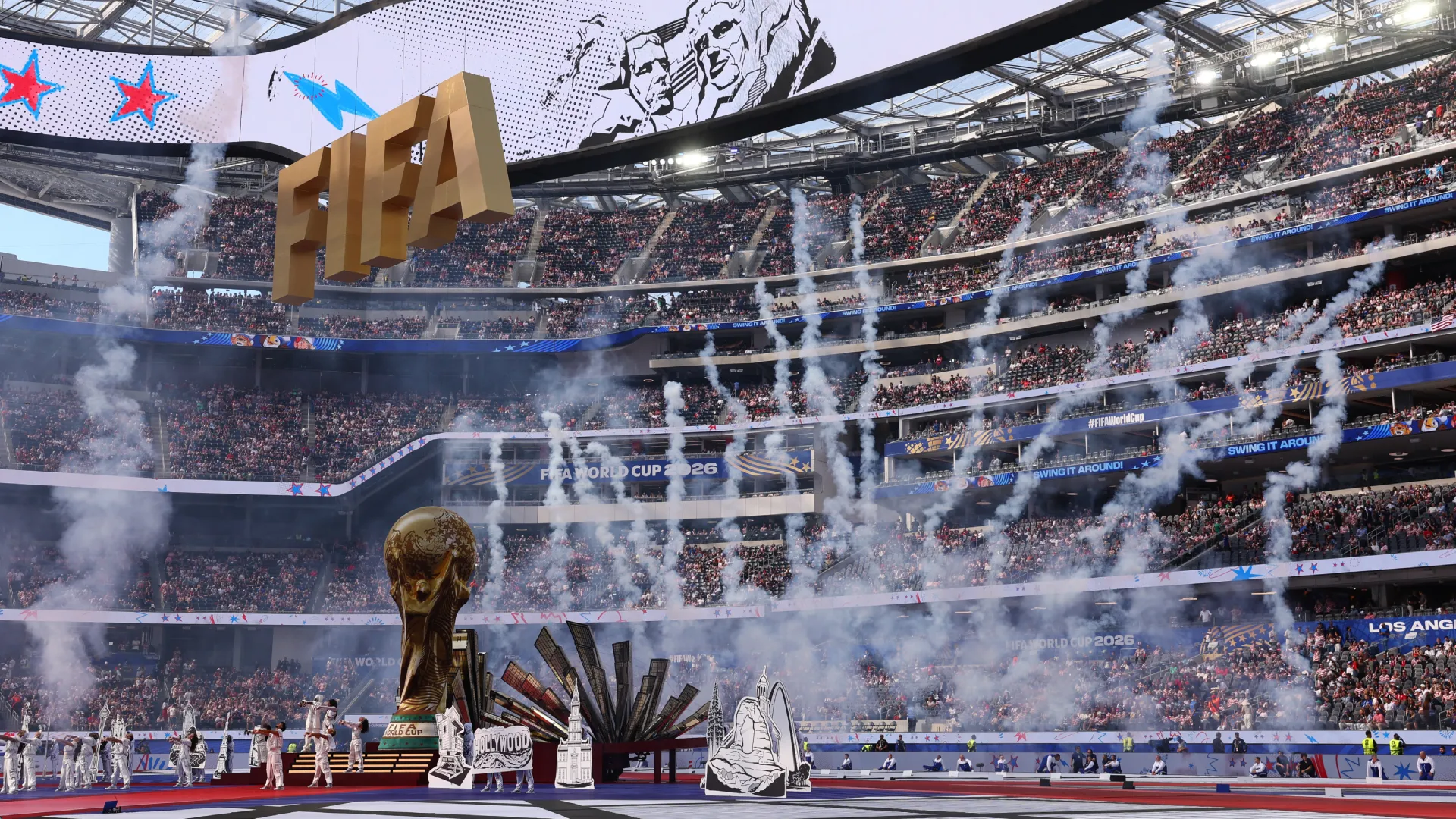 A general view of the 2026 World Cup Opening Ceremony in the USA. (Getty Images)