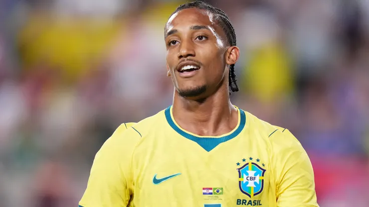 Joao Pedro of Brazil looks on