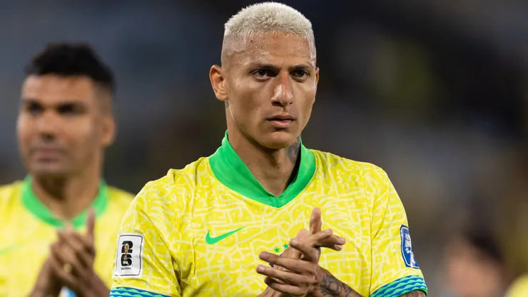 Richarlison of Brazil applauds fans