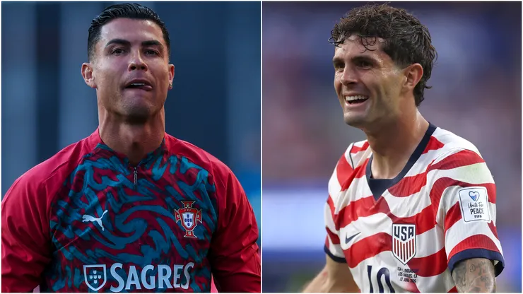 Cristiano Ronaldo (left) and Christian Pulisic (right)