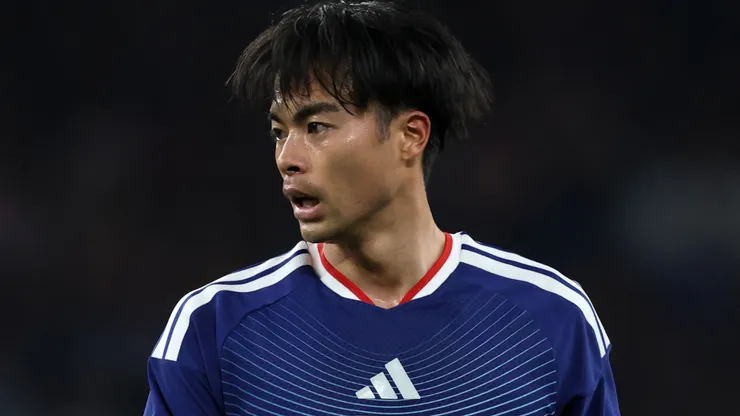 Kaoru Mitoma of Japan during the international friendly match.