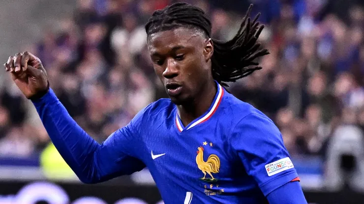 Eduardo Camavinga of France runs with the ball.