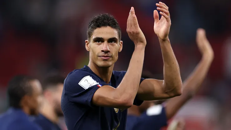 Raphael Varane of France applauds fans