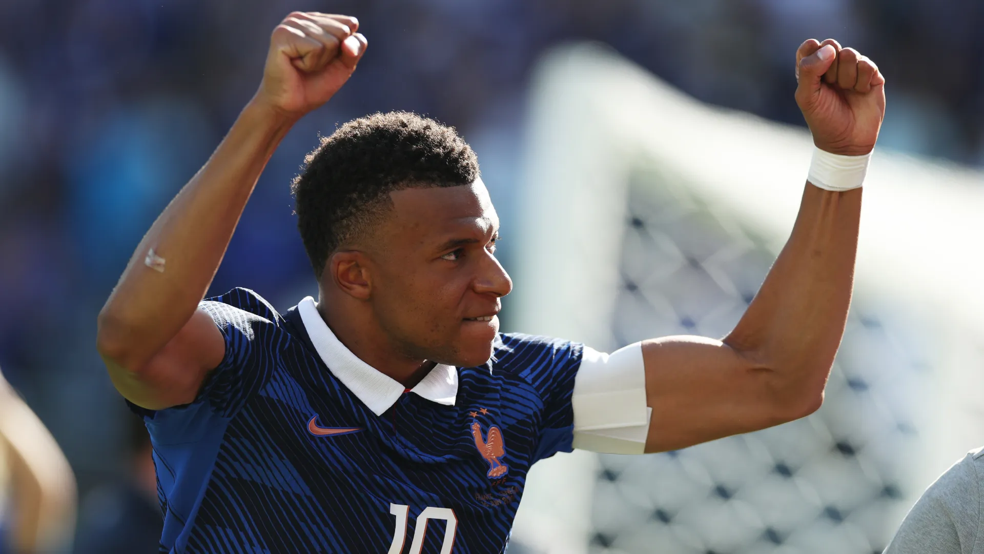 Kylian Mbappe celebrating