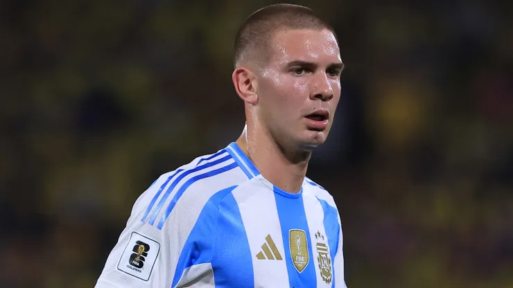 Franco Mastantuono of Argentina reacts during the South American FIFA World Cup 2026 Qualifier.