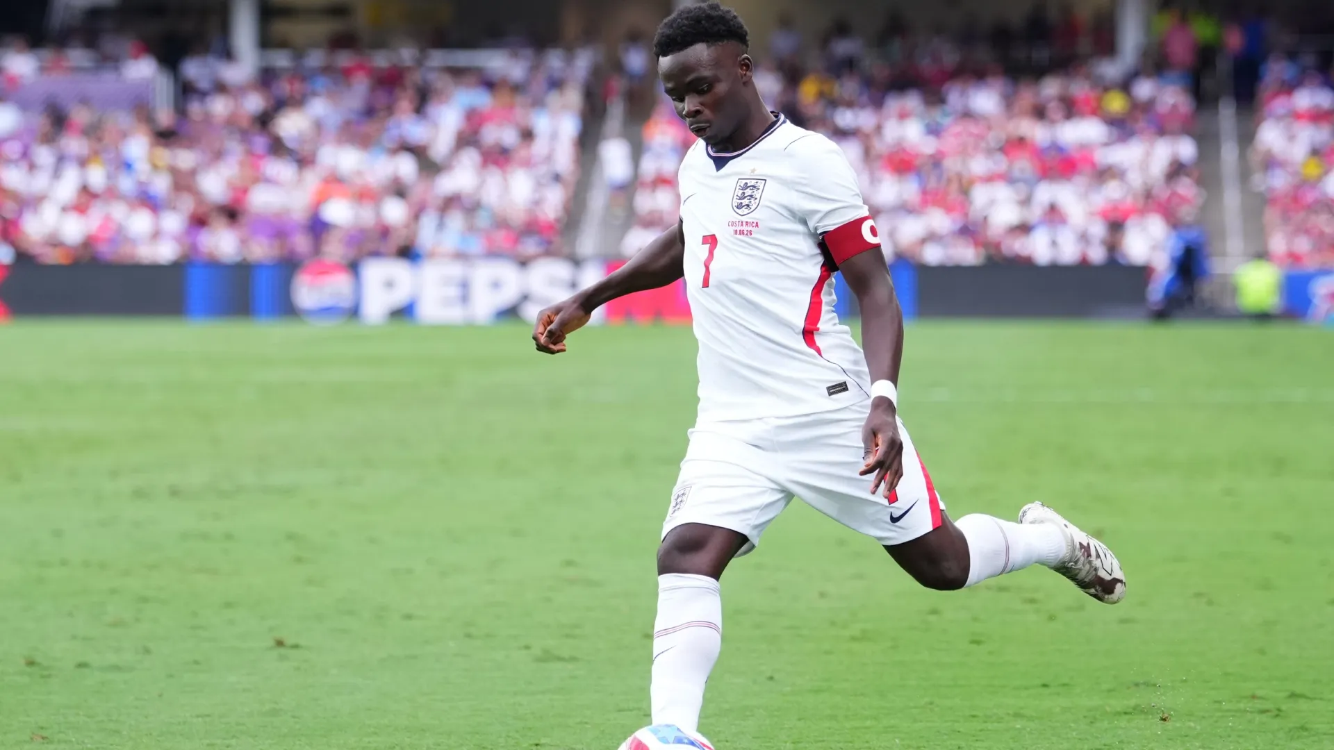 Bukayo Saka #7 of England.