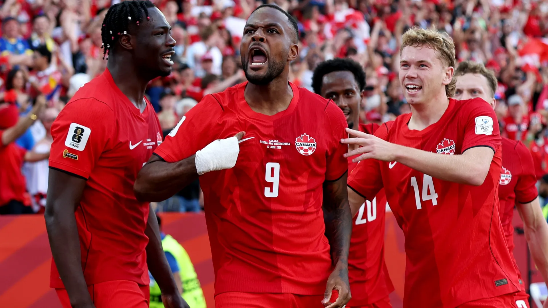 Larin scored against Bosnia and Herzegovina (Charlotte Wilson/Getty Images)