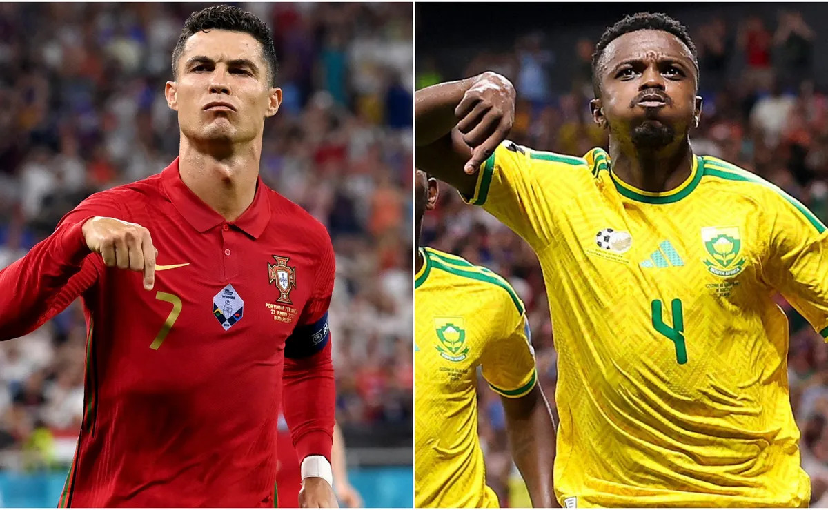 احتفال كريستيانو رونالدو الشهير يحتل مركز الصدارة في كأس العالم 2026 على الرغم من انتظار الأهداف بينما يكرم لاعب جنوب أفريقيا تيبوهو موكوينا قائد البرتغال احتفال كريستيانو رونالدو الشهير يحتل مركز الصدارة في كأس العالم 2026 على الرغم من انتظار الأهداف بينما يكرم لاعب جنوب أفريقيا تيبوهو موكوينا قائد البرتغال