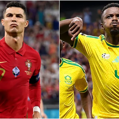Cristiano Ronaldo’s iconic celebration takes 2026 World Cup center stage despite goal wait as South Africa’s Teboho Mokoena honors Portugal captain
