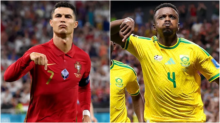 Cristiano Ronaldo (left) and Teboho Mokoena (right)