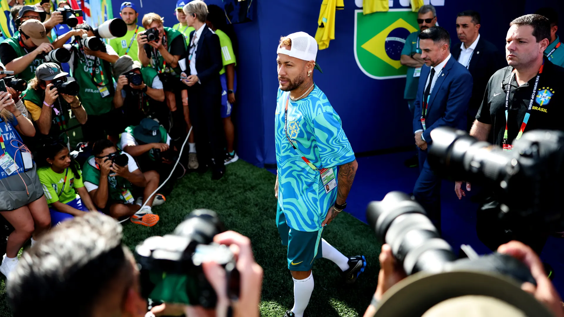 Neymar during Brazil’s game vs Morocco. (Getty Images)