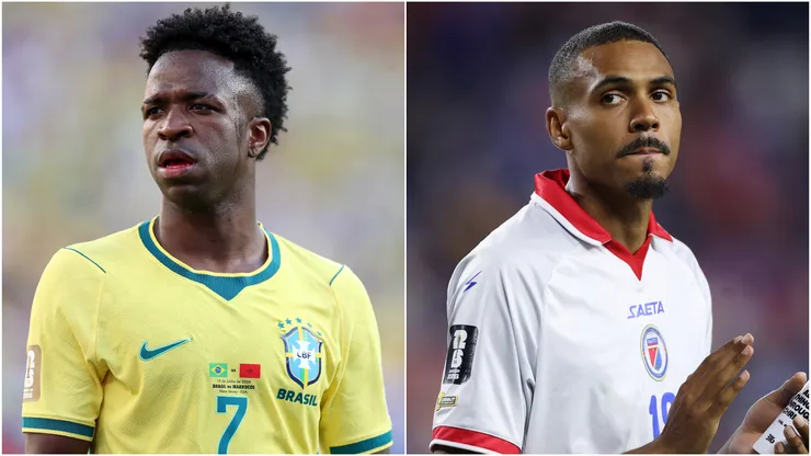 Vinicius Jr of Brazil and Wilson Isidor of Haiti.