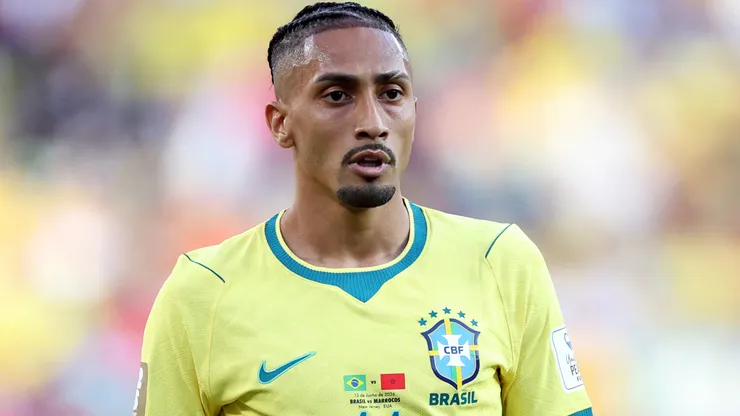 Raphinha #11 of Brazil during the FIFA World Cup 2026 Group C match.