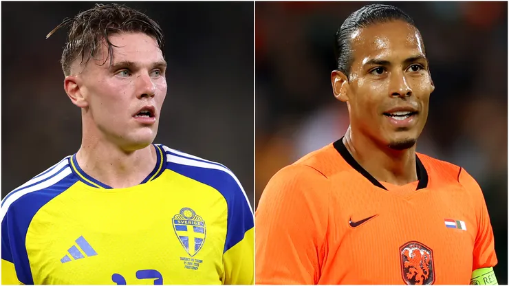 Viktor Gyokeres (left) and Virgil van Dijk (right)