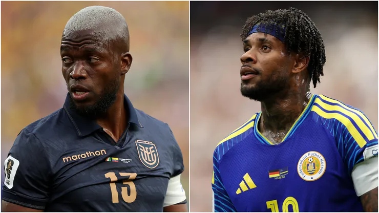 Enner Valencia of Ecuador and Leandro Bacuna of Curacao.