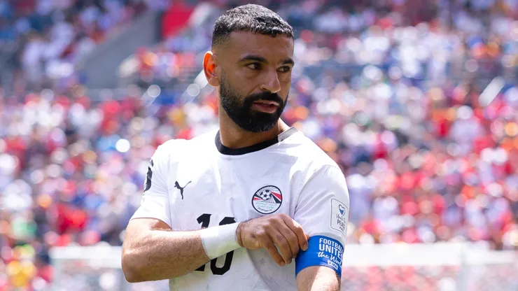 Mohamed Salah of Egypt looks on during the FIFA World Cup 2026 Group G match.