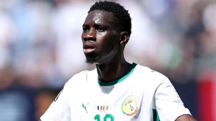Ismaila Sarr #18 of Senegal reacts during the FIFA World Cup 2026 Group I match.