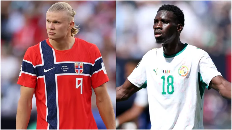 Erling Haaland of Norway and Ismaila Sarr of Senegal.