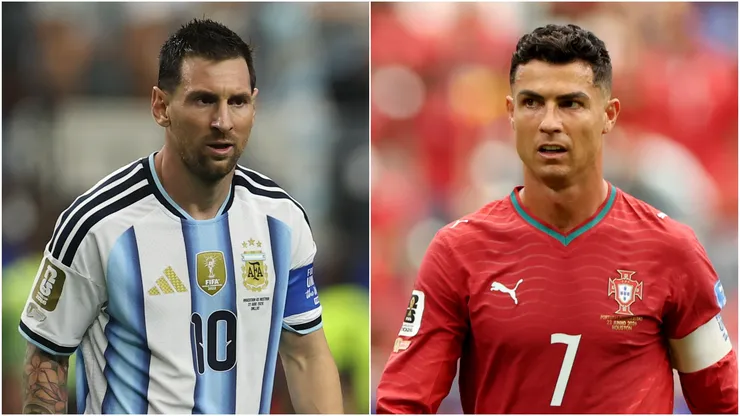 Lionel Messi (L) of Argentina and Cristiano Ronaldo (R) of Portugal.