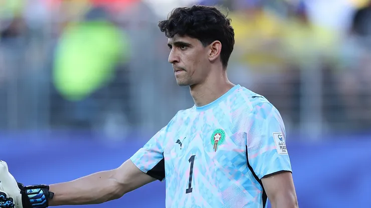 Goalkeeper Yassine Bounou #1 of Morocco.