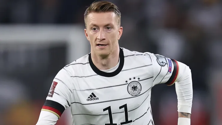 Marco Reus of Germany controls the ball during the 2022 FIFA World Cup Qualifier match.
