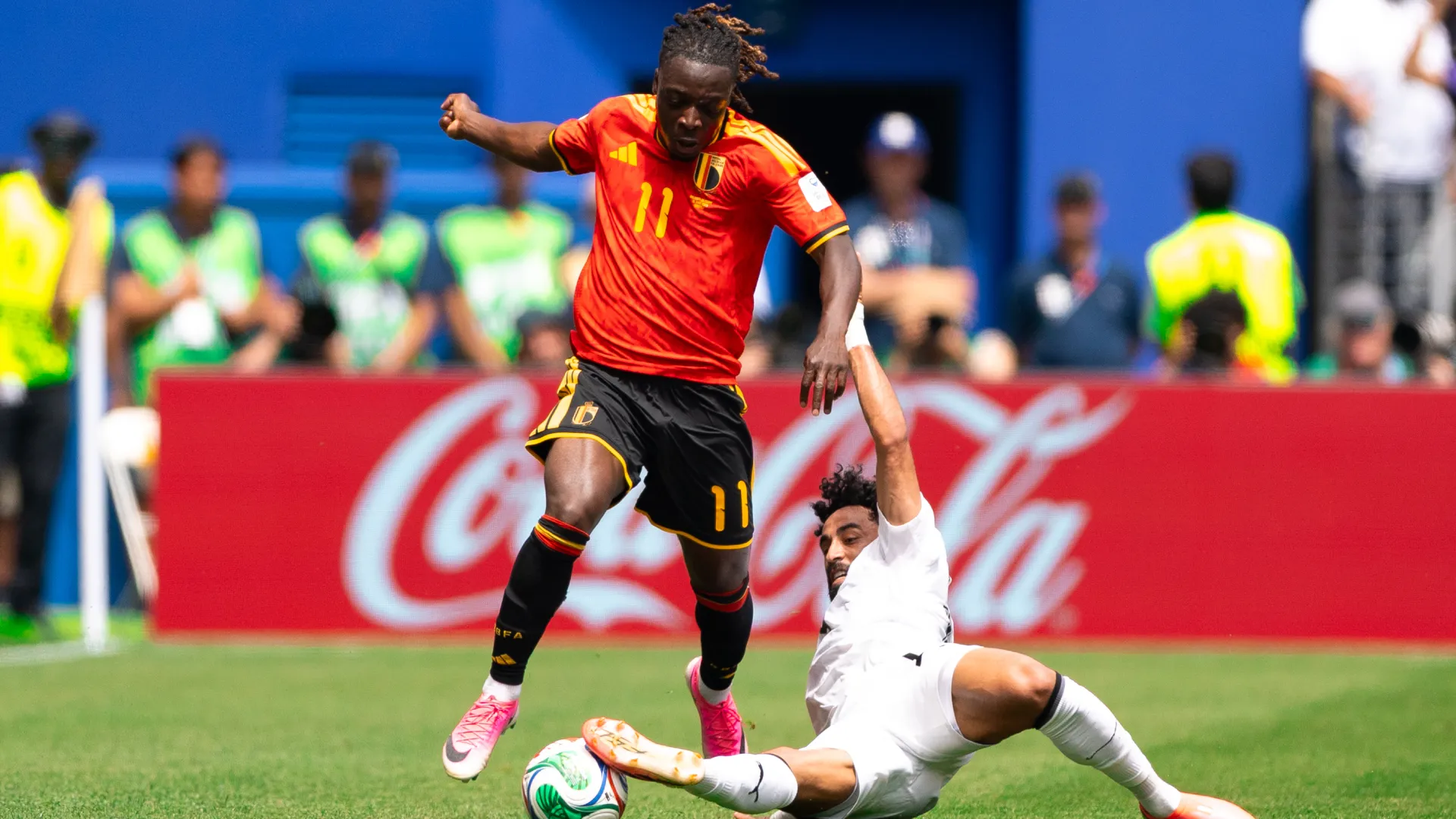 Jeremy Doku of Belgium during the game vs Iran. (Getty Images)
