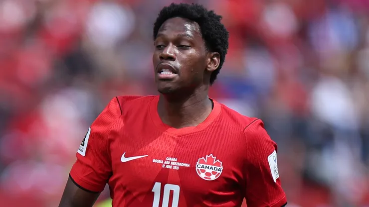 Jonathan David of Canada looks on during the FIFA World Cup 2026.