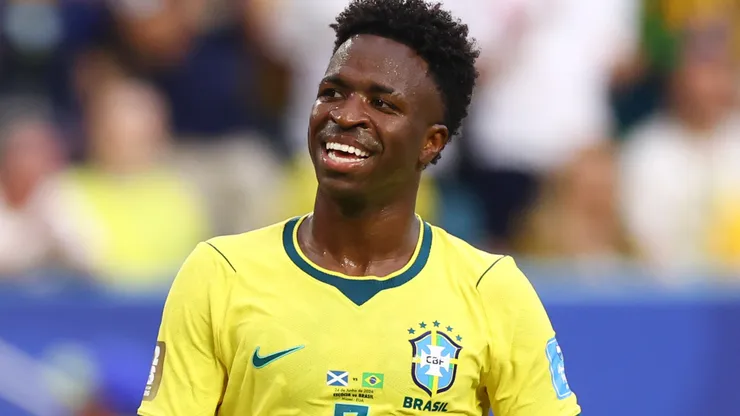 Vinicius Junior #7 of Brazil looks on during the FIFA World Cup 2026.