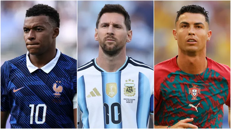 Kylian Mbappe, Lionel Messi and Cristiano Ronaldo.