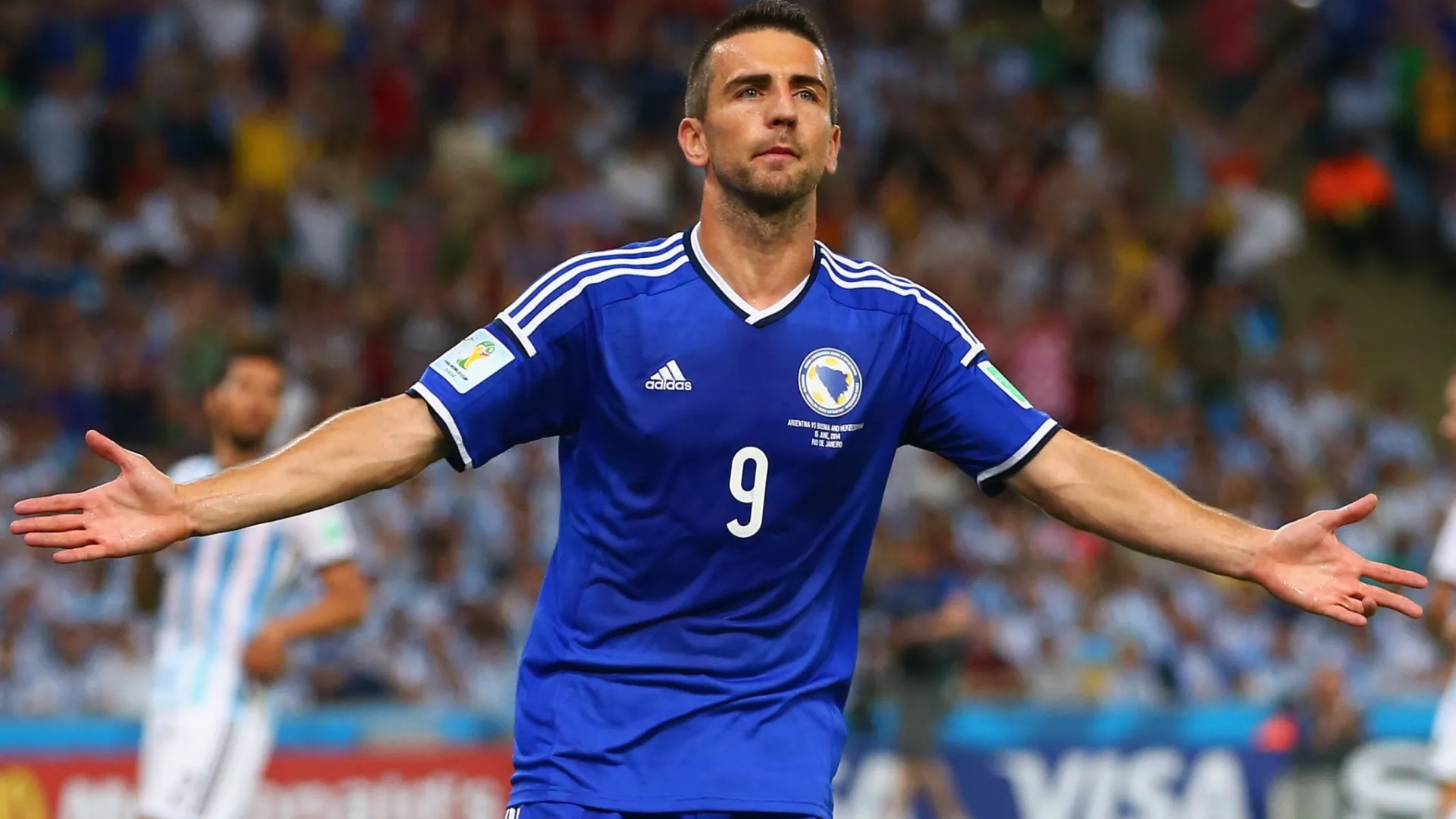 Ibisevic scored their first ever goal in the competition (Julian Finney/Getty Images)