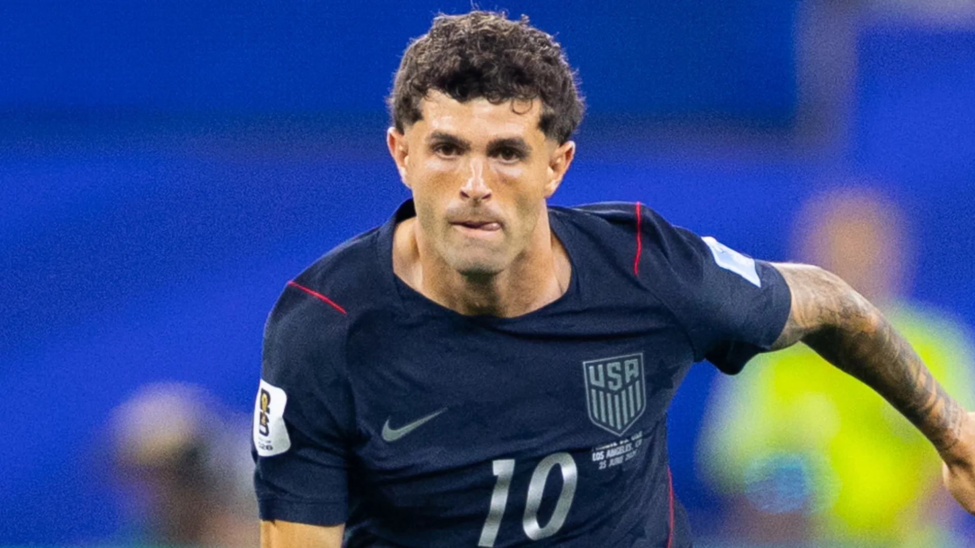 Christian Pulisic #10 of the United States controls the ball during the FIFA World Cup 2026.