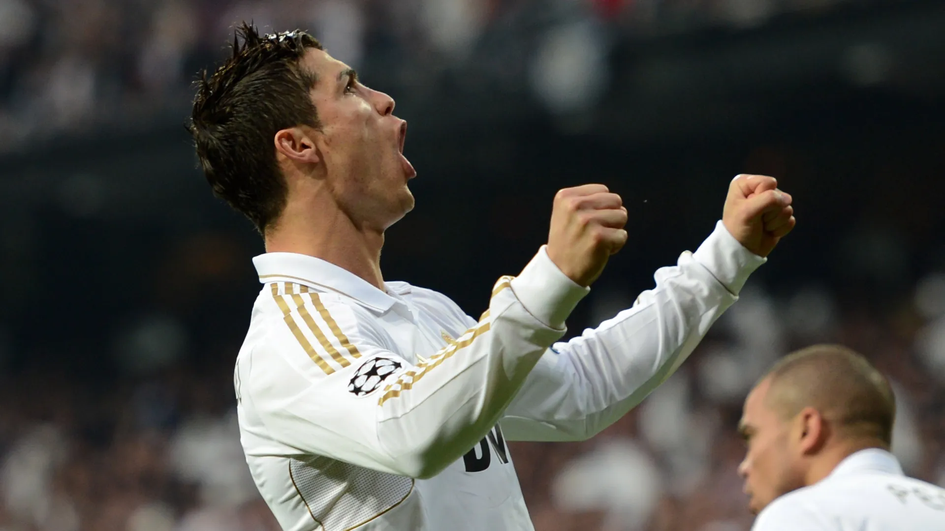 Cristiano Ronaldo of Real Madrid celebrating.