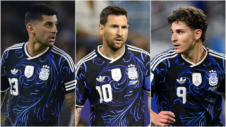 Cristian Romero, Lionel Messi, and Julian Alvarez of Argentina.