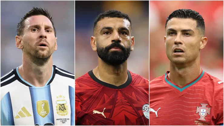 Lionel Messi, Mohamed Salah and Cristiano Ronaldo.