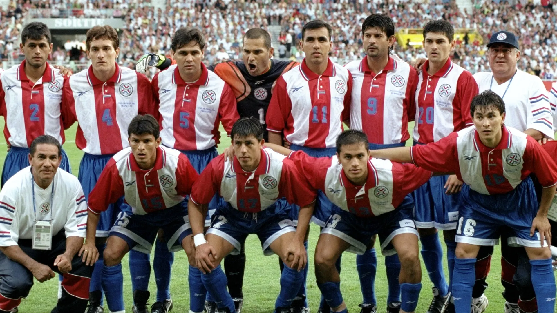 Paraguay was forcing the penalties against France until Blanc scored (Ben Radford /Allsport)