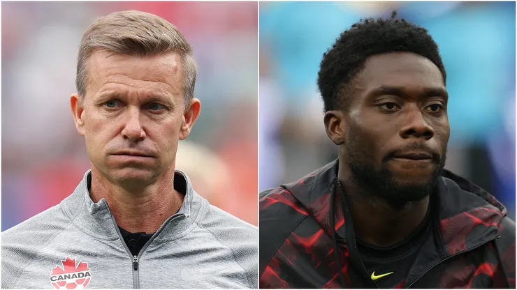 Jesse Marsch and Alphonso Davies of Canada.